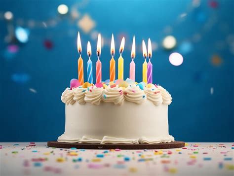 Pastel de cumpleaños con velas encendidas en una celebración