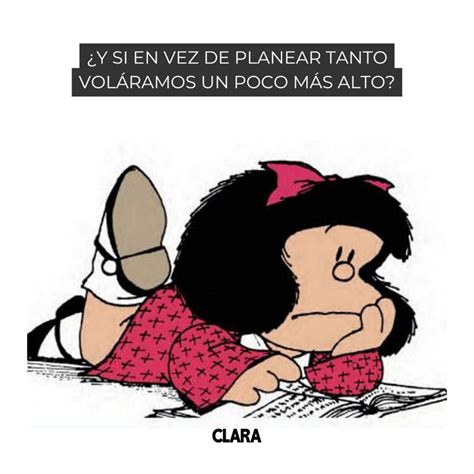 Mafalda con una expresión de duda