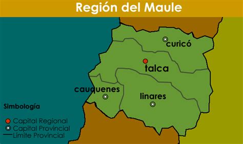 Mapa de ubicación de la ciudad de Linares dentro de la Región del Maule