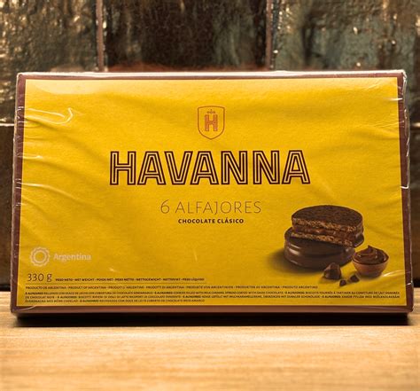 Detalle de los ingredientes de un alfajor Havanna