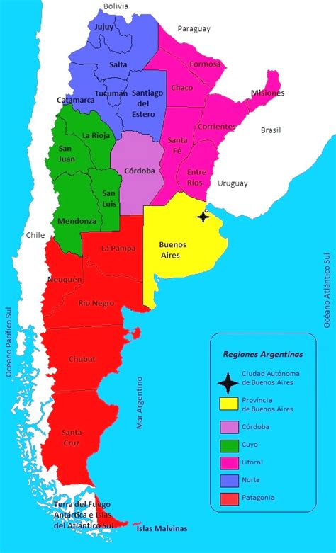 Mapa de Argentina destacando las regiones con variedades de alfajores más representativas.