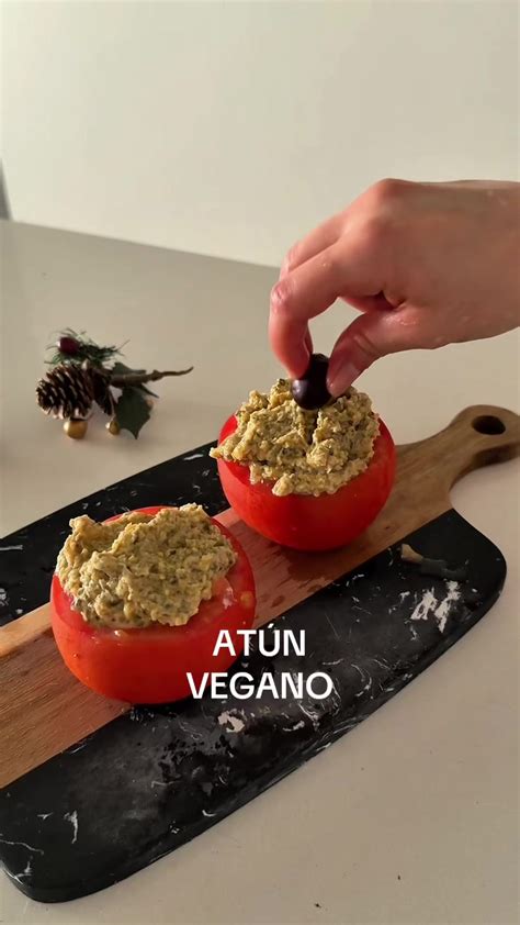 Preparación del atún vegano con garbanzos y alga nori