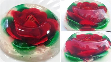 Fotografía macro de una gelatina artística con inyección de colores florales y detalles traslúcidos