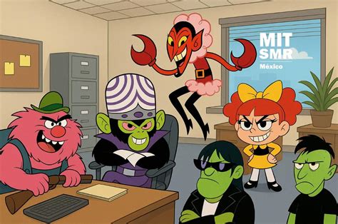 Las Chicas Superpoderosas en un estilo artístico clásico de la serie animada