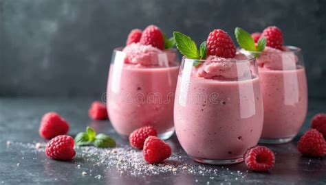 Foto de dulces de gelatina de frambuesa en vasos