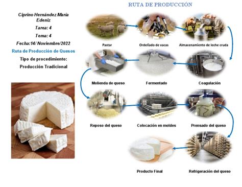 Esquema de las etapas de producción de queso artesanal
