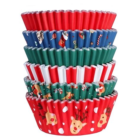 Cápsulas para cupcakes con diseños navideños