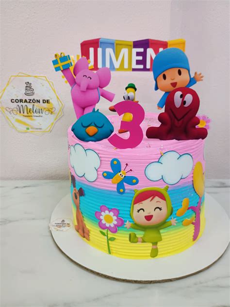 Ejemplos de decoración de Pocoyó en chocolate