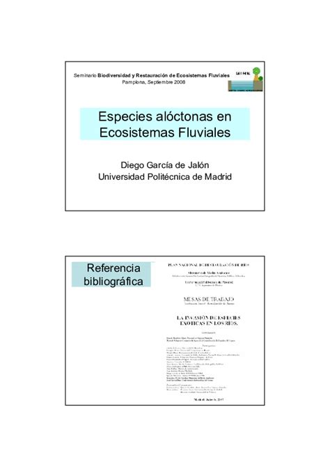 Tabla comparativa de especies autóctonas frente a alóctonas en ecosistemas fluviales específicos