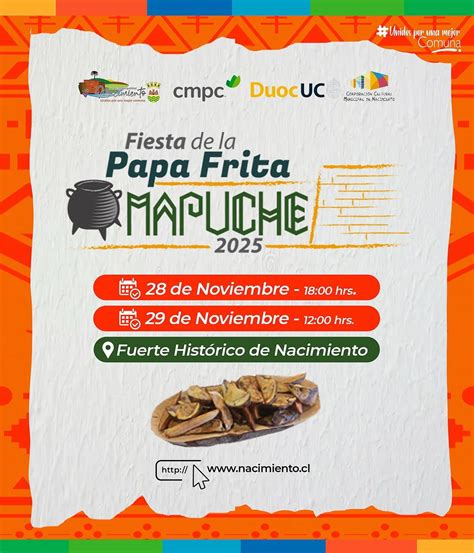 Infografía comparativa mostrando la cronología de la papa frita, desde el origen mapuche en 1629 hasta la difusión europea.