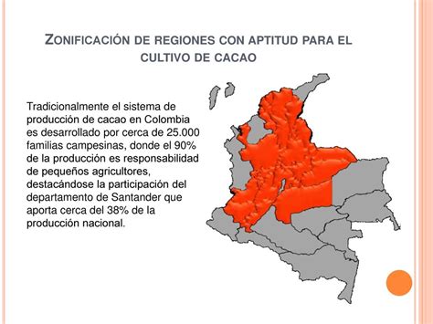 Mapa de las regiones de cultivo de cacao en América Central y Suramérica