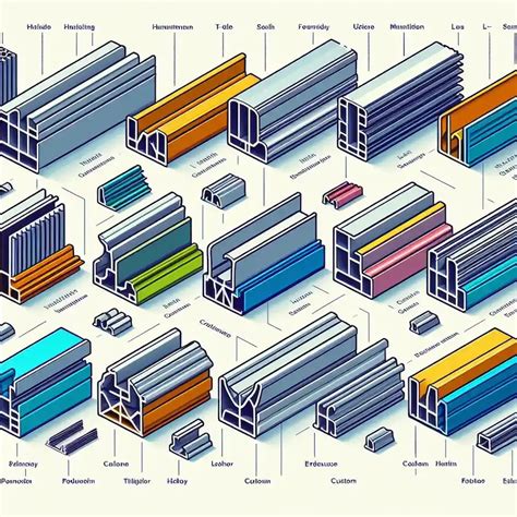 Infografía mostrando diferentes perfiles y formas de paneles de acero