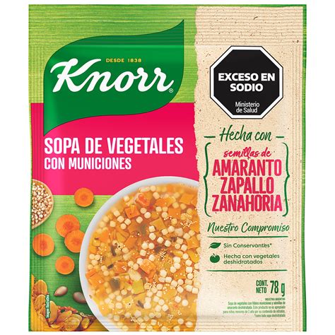 variedad de sopas Knorr