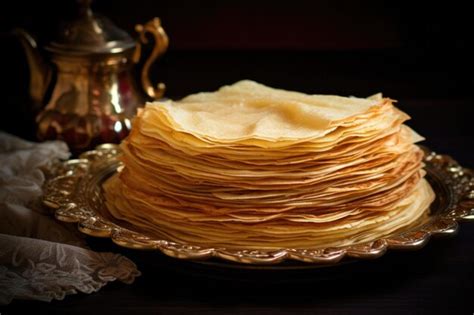 Pila de crepes recién hechos