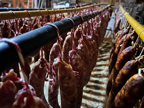 Grabado antiguo que representa una matanza de cerdo tradicional.