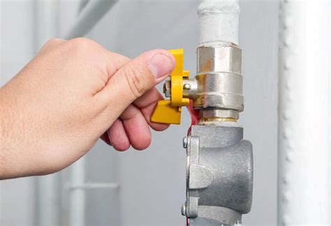 Esquema de la ubicación de la llave de paso del gas en una vivienda