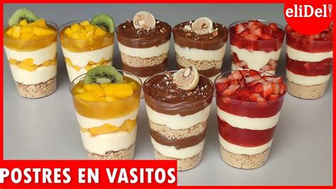 Imagen de vasitos de postre variados con crumble