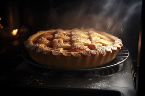 Tarta de mora recién horneada con una base dorada