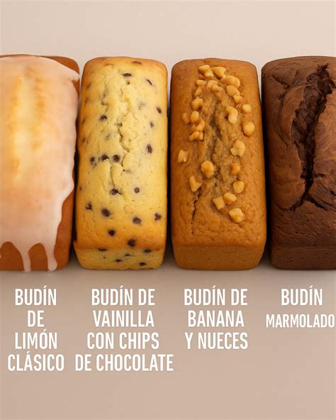Tres budines diferentes: zanahoria, limón y chips de chocolate