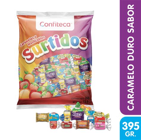 comparativa visual entre un caramelo duro y un caramelo masticable (gomita)
