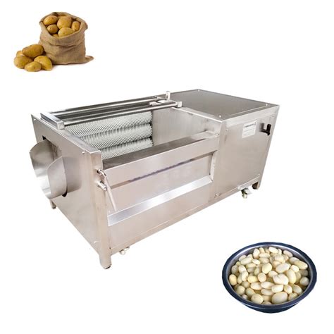 Máquina industrial de lavado y pelado de patatas
