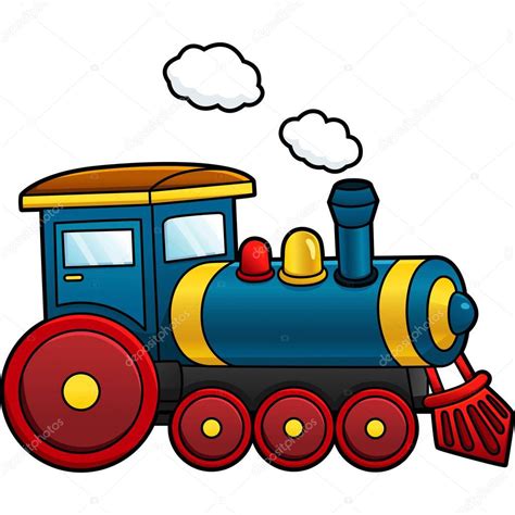 Ilustración de una locomotora de juguete hecha con galletas y chocolate, con detalles de gominolas y filipinos.