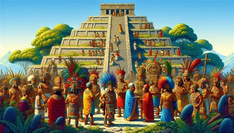 Ilustración de la civilización Azteca y el uso de vainilla en el chocolate