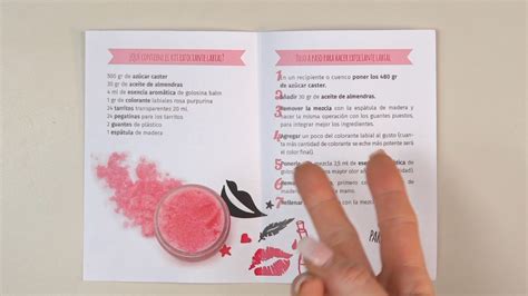 Receta visual: Exfoliante labial casero paso a paso