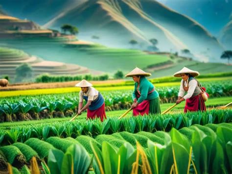 Campo de arroz jazmín en Tailandia con agricultores trabajando