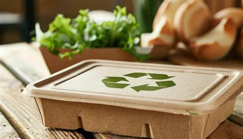 Infografía comparativa de materiales de embalaje tradicionales y biodegradables.