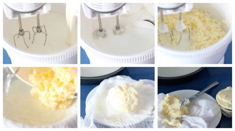 Fotografía paso a paso de la elaboración de mantequilla casera sin lactosa