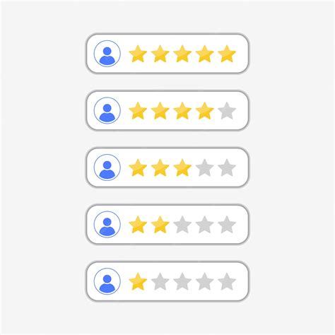 Interfaz de la aplicación mostrando el sistema de calificación de estrellas de los restaurantes
