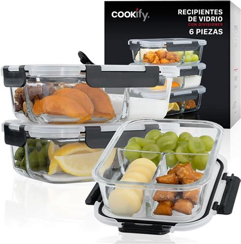 Recipientes de vidrio aptos para horno con alimentos