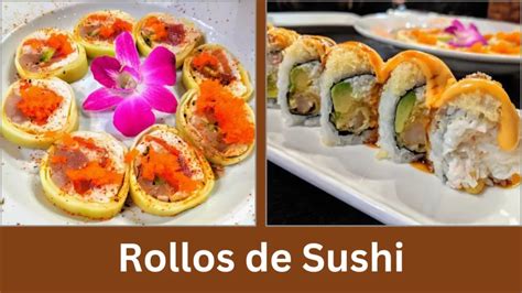 Variedad de rolls de sushi frescos y bien presentados