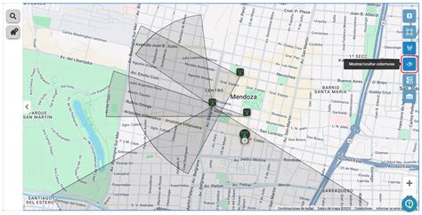 Mapa interactivo que muestra las zonas de cobertura de delivery en Las Condes y la ubicación de locales de comida rápida