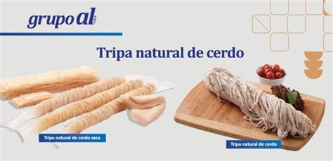 Diagrama de los tipos de tripa (natural vs artificial) y su uso recomendado.