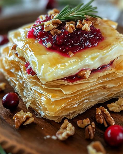 Fotografía detallada de capas de masa filo crujiente con relleno de pistachos y almíbar