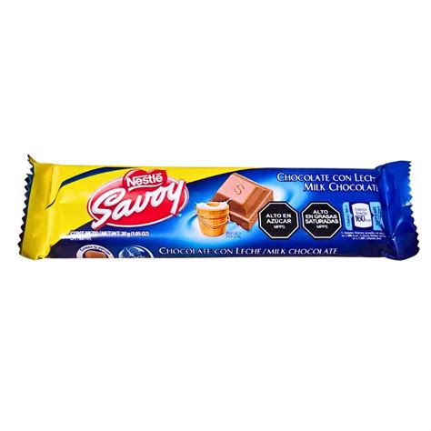 Foto de una tableta de chocolate Savoy con leche