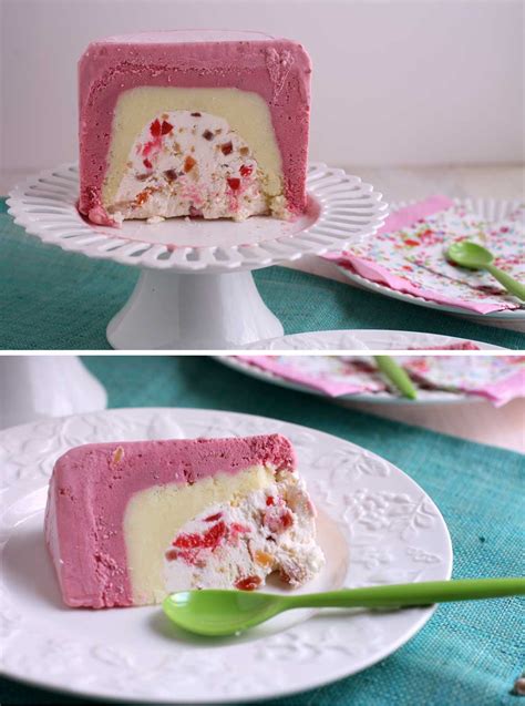 Cassata helada finalizada, lista para servir