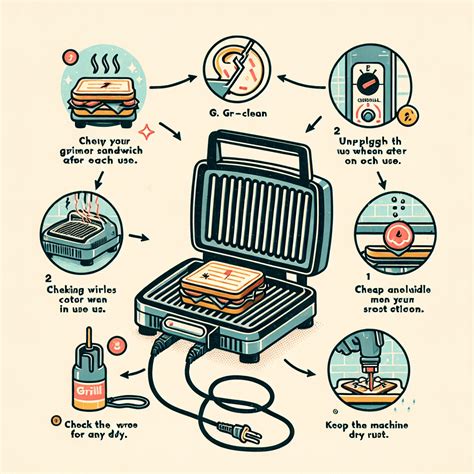 infografía que muestra los componentes de una sandwichera: placas antiadherentes, termostato y cierre de seguridad