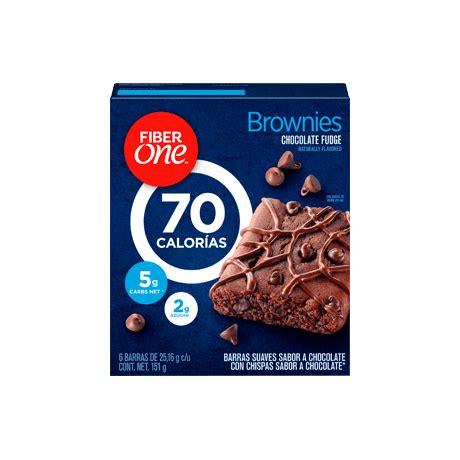 Tabla nutricional detallada de Fiber One Brownie por porción de 25g