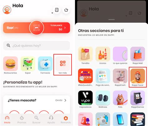 Interfaz de la aplicación Rappi mostrando un carrito de compras con champiñones