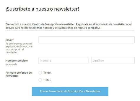 Formulario de suscripción a newsletter de PizzaPizza con campos de nombre y correo electrónico