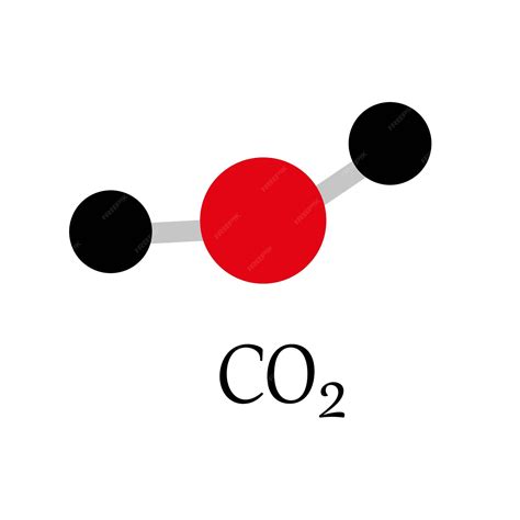 Infografía: Estructura molecular del dióxido de carbono mostrando el átomo de carbono central y los dos átomos de oxígeno laterales.