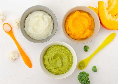 Esquema de progresión de texturas en la alimentación infantil: desde purés homogéneos hasta sólidos