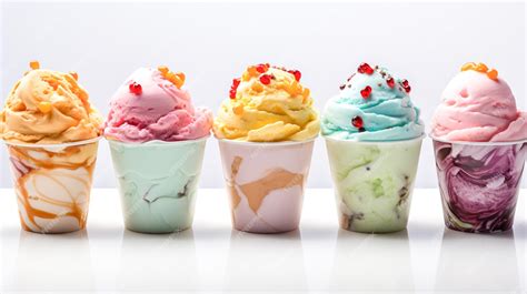 Helado cremoso de varios sabores