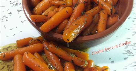 Zanahorias glaseadas con miel y tomillo