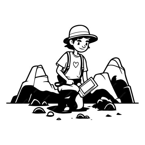 Ilustración antigua de un explorador describiendo la piña.