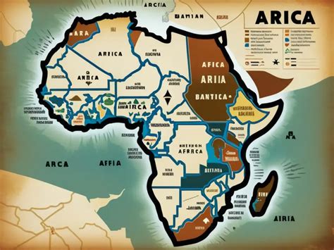Mapa de África mostrando las naciones y la diáspora africana