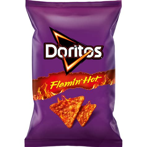 imagen de un paquete de Doritos Flamin' Hot con énfasis en su color rojo intenso